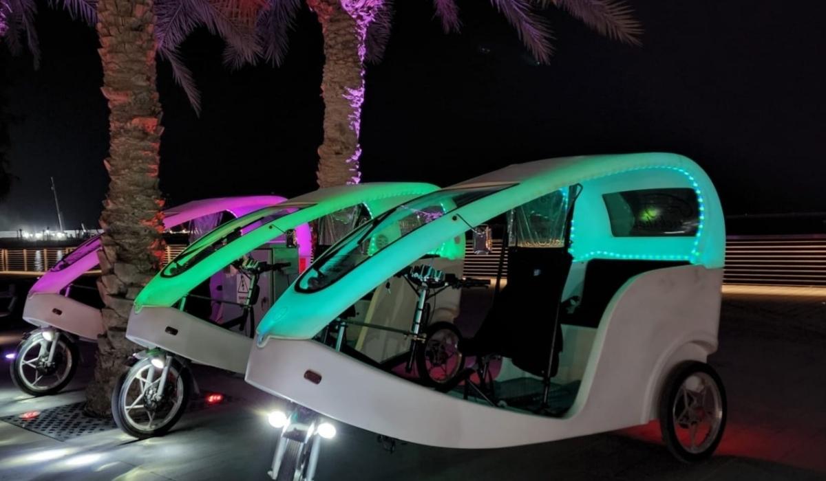 eRickshaws provide a stylish green transportation choice in Lusail